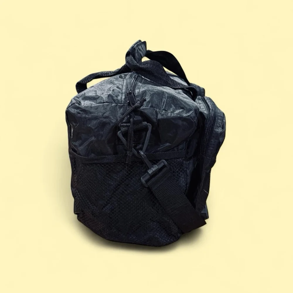 TV Guide Black Duffel Bag Mesh Pockets Zippered Carry Bag Promo Tote Nostalgia